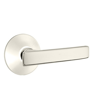 Emtek 5057-GV-US14 Geneva Door Lever Dummy Set With Modern Rosette Polished Nickel