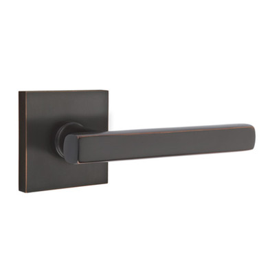Emtek 5110-FRL-US10B Freestone Door Lever Passage Set With Square Rosette Oil Rubbed Bronze