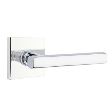 Emtek 5110-FRL-US26 Freestone Door Lever Passage Set With Square Rosette Polished Chrome