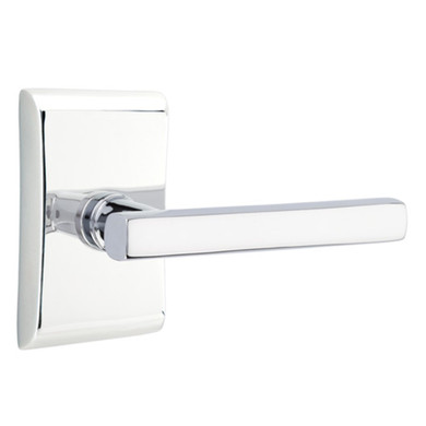 Emtek 5111-FRL-US26 Freestone Door Lever Passage Set With Neos Rosette Polished Chrome