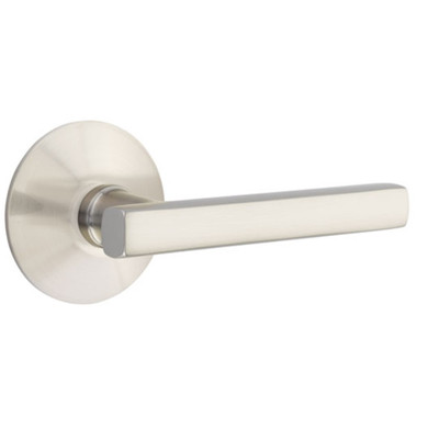 Emtek 5207-FRL-US15 Freestone Door Lever Privacy Set With Modern Rosette Satin Nickel