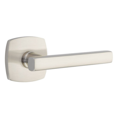 Emtek 5316-FRL-US15 Freestone Door Lever Passage Set With Urban Modern Rosette Satin Nickel