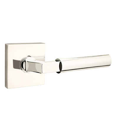 Emtek 5050-HEC-US14 Hercules Door Lever Dummy Set With Square Rosette Polished Nickel