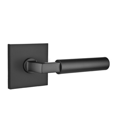 Emtek 5050-HEC-US19 Hercules Door Lever Dummy Set With Square Rosette Flat Black