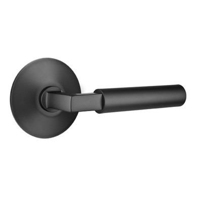 Emtek 5057-HEC-US19 Hercules Door Lever Dummy Set With Modern Rosette Flat Black