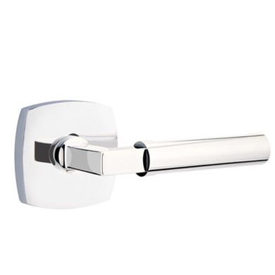 Emtek 5306-HEC-US26 Hercules Door Lever Dummy Set With Urban Modern Rosette Polished Chrome
