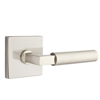 Emtek 5110-HEC-US15 Hercules Door Lever Passage Set With Square Rosette Satin Nickel