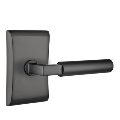 Emtek 5111-HEC-US19 Hercules Door Lever Passage Set With Neos Rosette Flat Black