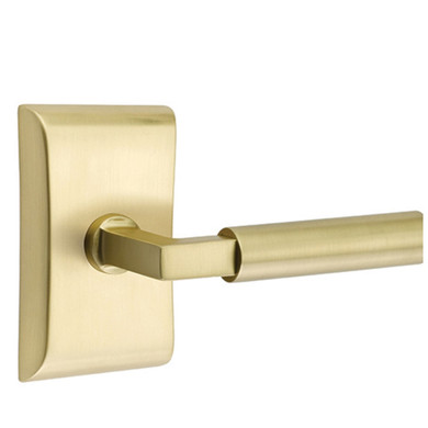 Emtek 5111-HEC-US4 Hercules Door Lever Passage Set With Neos Rosette Satin Brass