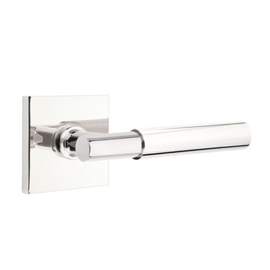 Emtek 5050-MYL-US26 Myles Door Lever Dummy Set With Square Rosette Polished Chrome