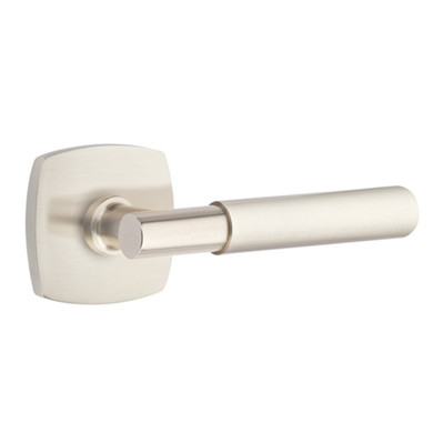 Emtek 5306-MYL-US15 Myles Door Lever Dummy Set With Urban Modern Rosette Satin Nickel
