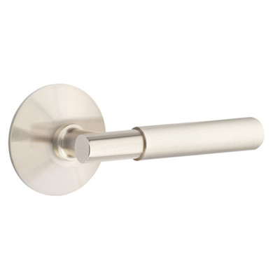 Emtek 5107-MYL-US15 Myles Door Lever Passage Set With Modern Rosette Satin Nickel