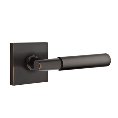 Emtek 5110-MYL-US10B Myles Door Lever Passage Set With Square Rosette Oil Rubbed Bronze