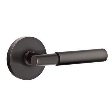 Emtek 5209-MYL-US10B Myles Door Lever Privacy Set With Disk Rosette Oil Rubbed Bronze