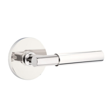 Emtek 5209-MYL-US26 Myles Door Lever Privacy Set With Disk Rosette Polished Chrome
