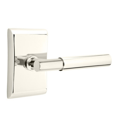 Emtek 5211-MYL-US14 Myles Door Lever Privacy Set With Neos Rosette Polished Nickel