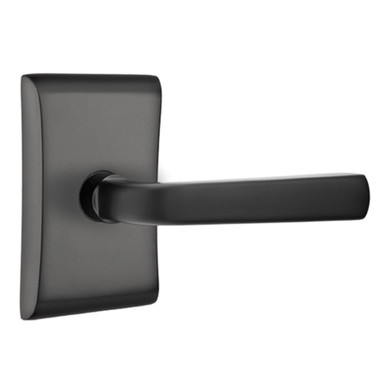 Emtek 5111-SIO-US19 Sion Door Lever Passage Set With Neos Rosette Flat Black