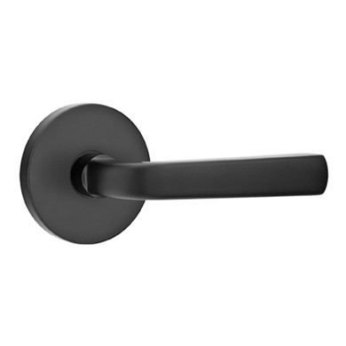 Emtek 5059-SIO-US19 Sion Door Lever Dummy Set With Disk Rosette Flat Black