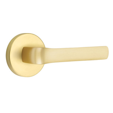 Emtek 5109-SPN-US4 Spencer Door Lever Passage Set With Disk Rosette Satin Brass