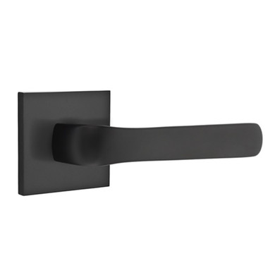 Emtek 5110-SPN-US19 Spencer Door Lever Passage Set With Square Rosette Flat Black