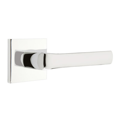 Emtek 5110-SPN-US26 Spencer Door Lever Passage Set With Square Rosette Polished Chrome