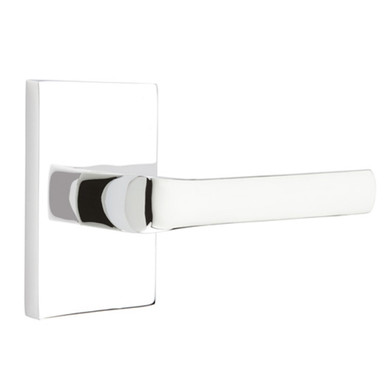 Emtek 5112-SPN-US26 Spencer Door Lever Passage Set With Modern Rectangular Rosette Polished Chrome