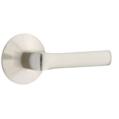 Emtek 5207-SPN-US15 Spencer Door Lever Privacy Set With Modern Rosette Satin Nickel