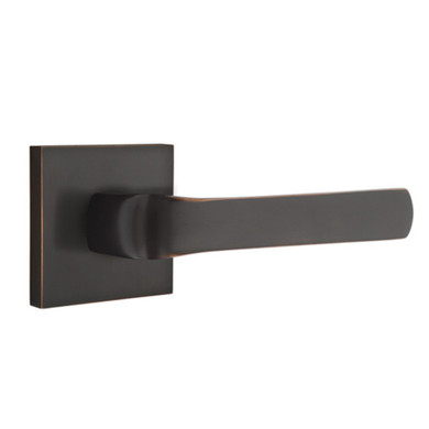Emtek 5210-SPN-US10B Spencer Door Lever Privacy Set With Square Rosette Oil Rubbed Bronze