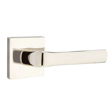 Emtek 5050-SPN-US14 Spencer Door Lever Dummy Set With Square Rosette Polished Nickel
