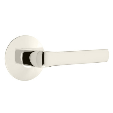Emtek 5057-SPN-US14 Spencer Door Lever Dummy Set With Modern Rosette Polished Nickel