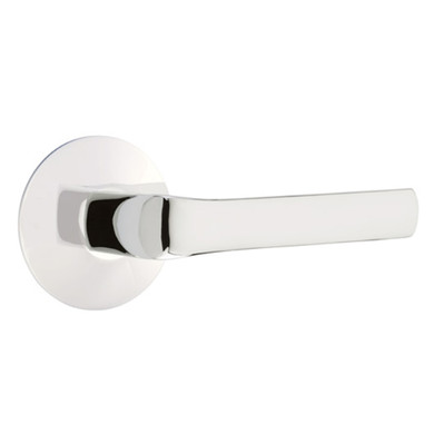 Emtek 5057-SPN-US26 Spencer Door Lever Dummy Set With Modern Rosette Polished Chrome