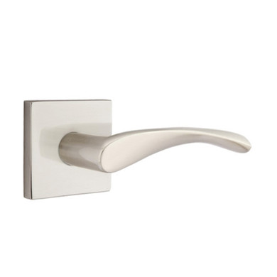 Emtek 5050-TRT-US15 Triton Door Lever Dummy Set With Square Rosette Satin Nickel