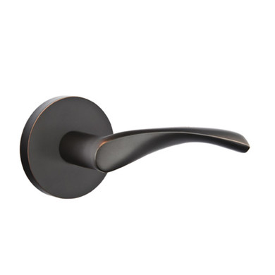 Emtek 5059-TRT-US10B Triton Door Lever Dummy Set With Disk Rosette Oil Rubbed Bronze