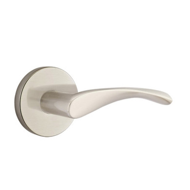 Emtek 5059-TRT-US15 Triton Door Lever Dummy Set With Disk Rosette Satin Nickel