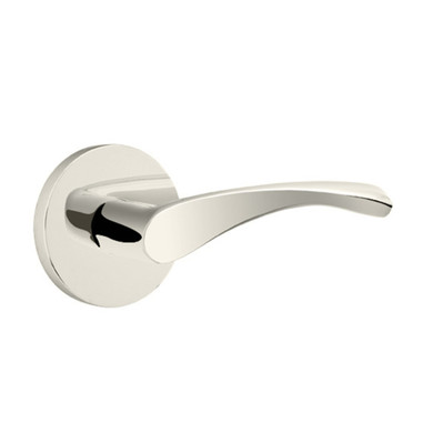Emtek 5109-TRT-US14 Triton Door Lever Passage Set With Disk Rosette Polished Nickel