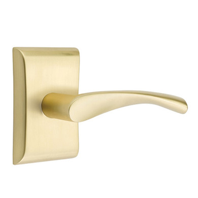 Emtek 5111-TRT-US4 Triton Door Lever Passage Set With Neos Rosette Satin Brass