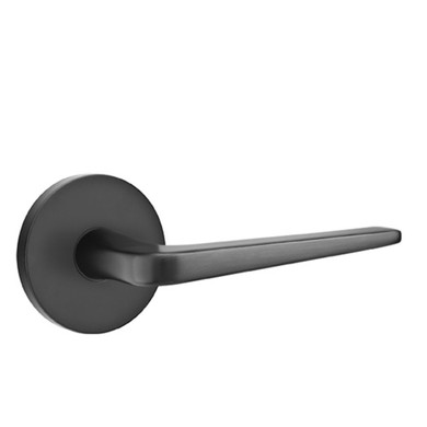 Emtek 5209-ATN-US19 Athena Door Lever Privacy Set With Disk Rosette Flat Black