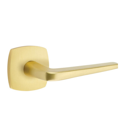 Emtek 5316-ATN-US4 Athena Door Lever Passage Set With Urban Modern Rosette Satin Brass