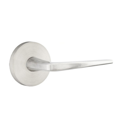 Emtek S20002-AT-SS Athena Door Lever Privacy Set With Stainless Steel Disk Rosette Brushed Stainless Steel