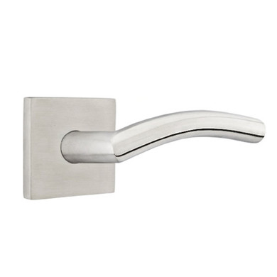 Emtek S10003-DD-SS Dresden Door Lever Passage Set With Stainless Steel Square Rosette Brushed Stainless Steel