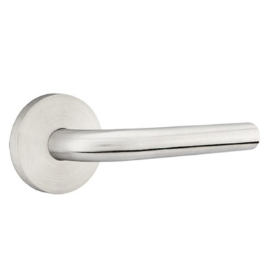Emtek S20002-KL-SS Kiel Door Lever Privacy Set With Stainless Steel Disk Rosette Brushed Stainless Steel
