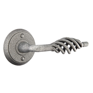 Emtek 7102-L-SWS Lafayette Door Lever Passage Set With Wrought Steel #2 Rosette Satin Steel