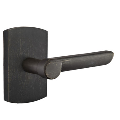 Emtek 7050-AR-MB Aurora Sandcast Bronze Door Lever Dummy Set With #4 Rosette Medium Bronze