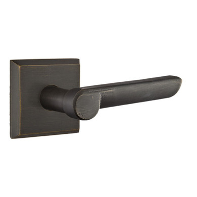 Emtek 7061-AR-MB Aurora Sandcast Bronze Door Lever Dummy Set With #6 Rosette Medium Bronze