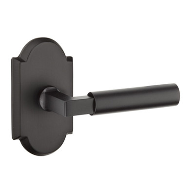 Emtek 7058-BR-FB Bryce Sandcast Bronze Door Lever Dummy Set With #1 Rosette Flat Black Bronze