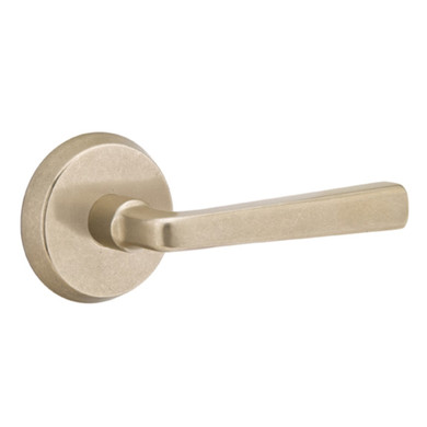 Emtek 7056-CR-TWB Cimarron Sandcast Bronze Door Lever Dummy Set With #2 Rosette Tumbled White Bronze
