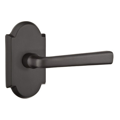 Emtek 7058-CR-FB Cimarron Sandcast Bronze Door Lever Dummy Set With #1 Rosette Flat Black Bronze