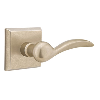 Emtek 7211-D-TWB Durango Sandcast Bronze Door Lever Privacy Set With #6 Rosette Tumbled White Bronze
