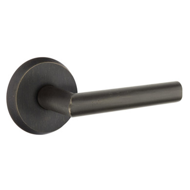 Emtek 7106-MA-MB Mariposa Sandcast Bronze Door Lever Passage Set With #2 Rosette Medium Bronze