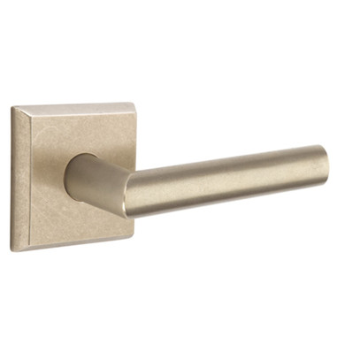 Emtek 7211-MA-TWB Mariposa Sandcast Bronze Door Lever Privacy Set With #6 Rosette Tumbled White Bronze